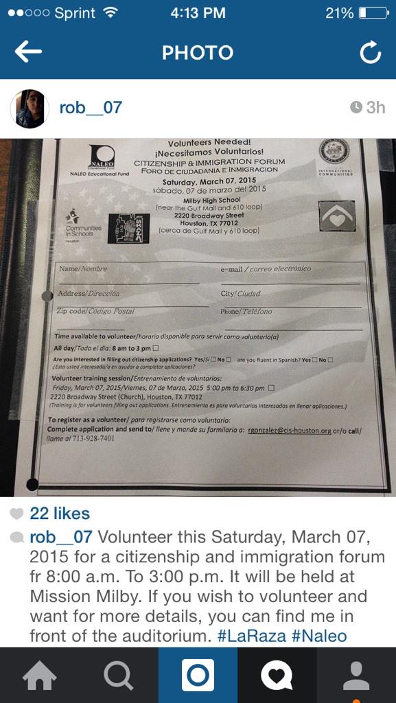 MHSlaraza's tweet photo. LA RAZA NEEDS VOLUNTEERS FOR THE ANNUAL CITIZENSHIP WORKSHOP! Calling all alumni and active members! Come help out! http://t.co/9eHZwBTf3u