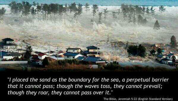 I guess "god" never heard of a tsunami, growing up in an area that doesn't have them will do that. #Atheist