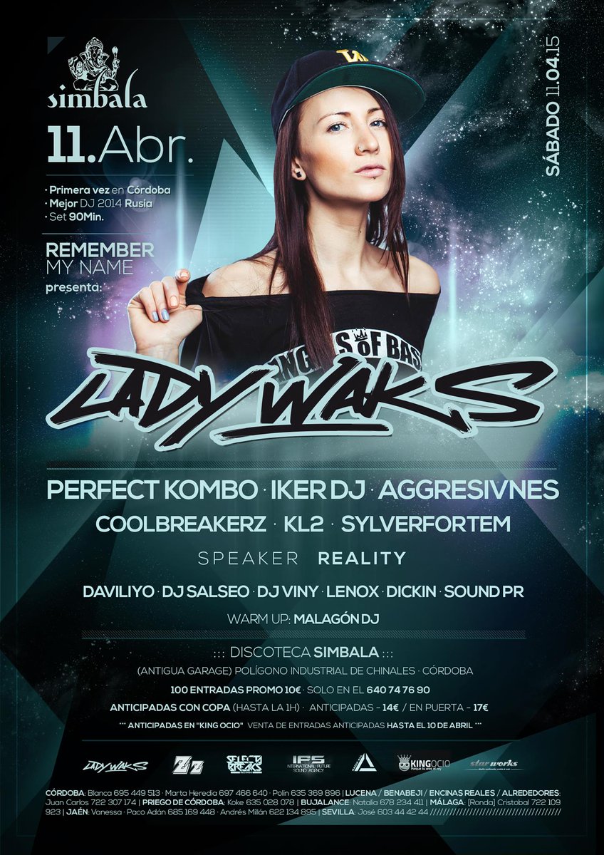 RememberMyName4's tweet photo. 11 De Abril...@ladywaks "En exclusiva Para Cordoba,Mejor Dj Mundial 14/15 SET DE 90 MINUTOS"
https://t.co/Eemp78DyWf http://t.co/ZXob4TFJS4