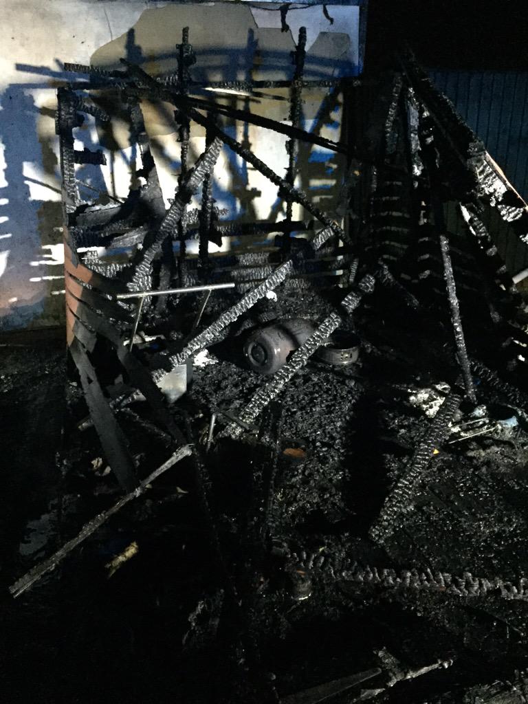 Club equipment ruined and lost to suspicious fire this evening. #Gutted <a href="/CambsFA/">Cambridgeshire FA</a> <a href="/cambstimes/">Cambs Times</a> <a href="/fenlandcit/">Fenland Citizen</a>