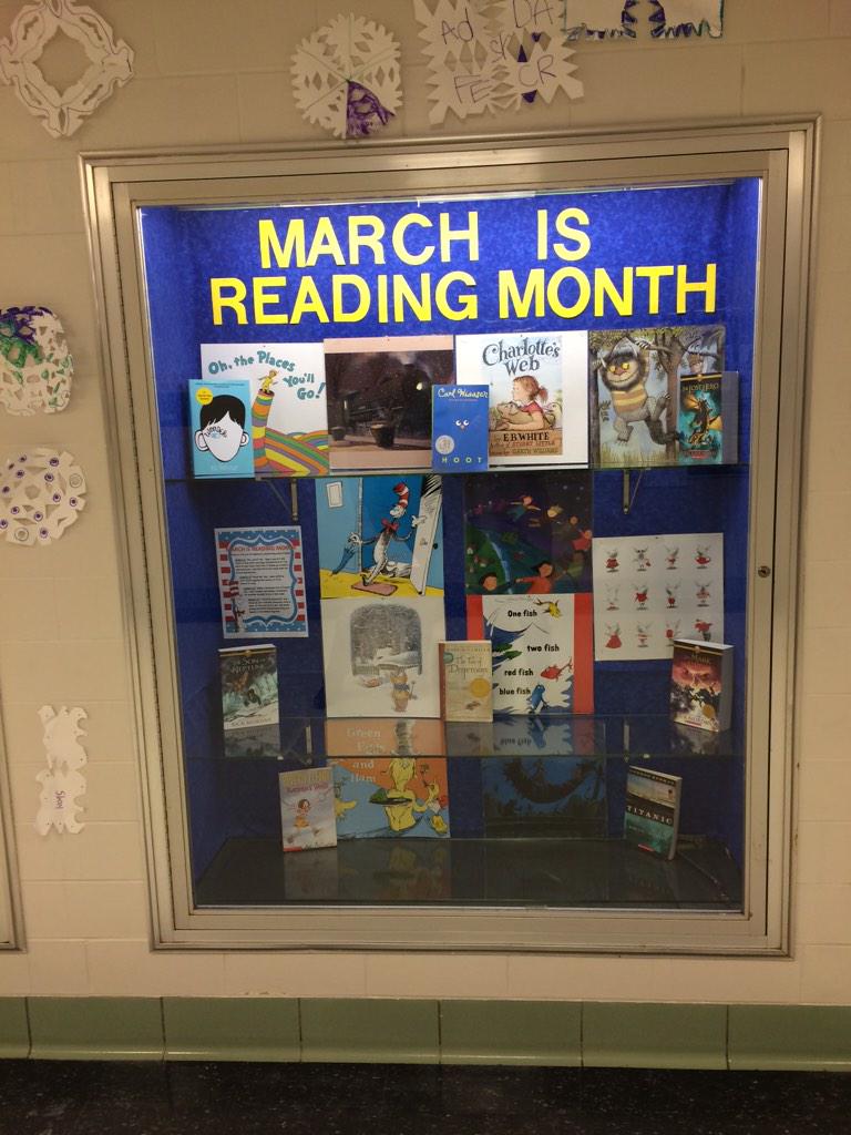 To kickoff reading month, I made a bulletin at my school to get the kids excited! Can't wait for a month of reading!