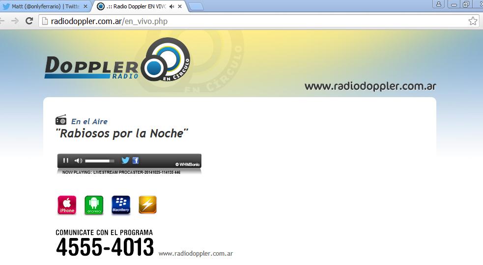 displisgoals's tweet photo. asi todos los lunes, que lindo es escucharte en @RabiososNight @matiasdferrario http://t.co/yWN5VmqDBl