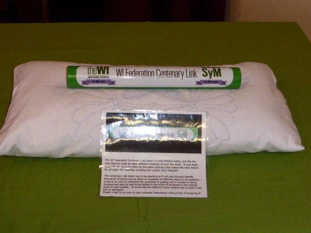 birdieposts's tweet photo. @theWI_baton2015 rests in #DevonWI @WomensInstitute on cushion made by Catherine who goes to @DenmanCollege a lot! http://t.co/9E2o9xZoF6