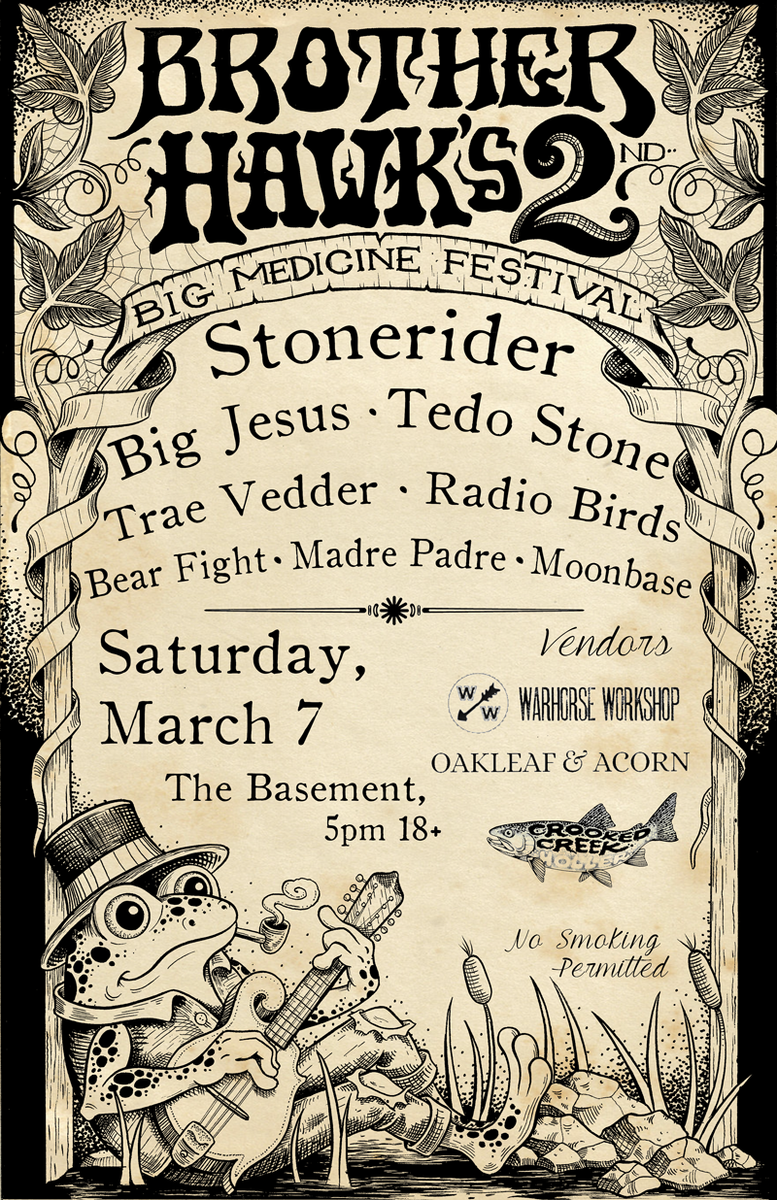 BASEMENT_EAV's tweet photo. SATURDAY 3/7 -- @BrotherHawkATL's #BigMedicineFestival 2015 @BASEMENT_EAV! Tickets: http://t.co/9m5WPA3HLu #Atlanta http://t.co/Cr0PI7Vq9Q