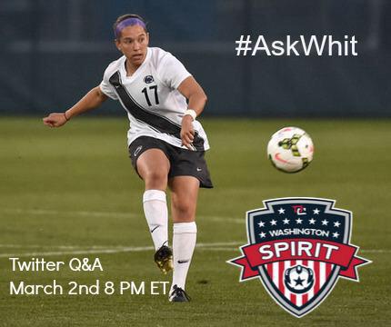 WashSpirit's tweet photo. ONE HOUR till #AskWhit. Get to know one of our 2015 NWSL College Draft picks! Submit your questions now http://t.co/E3Y59xTmqC