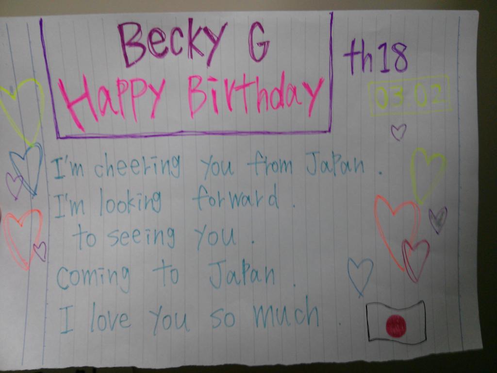  Becky G
Happy Birthday!!! 