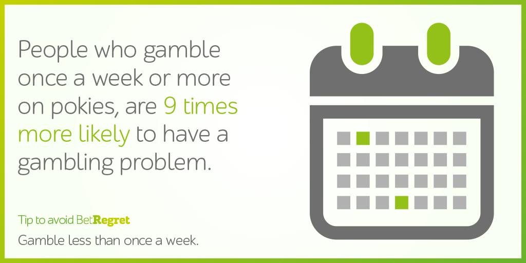 gamblershelp_au's tweet photo. Do you #gamble more than once a week? Avoid #BetRegret http://t.co/IVo7fiOwZ6 http://t.co/0Jyy1SzkZP