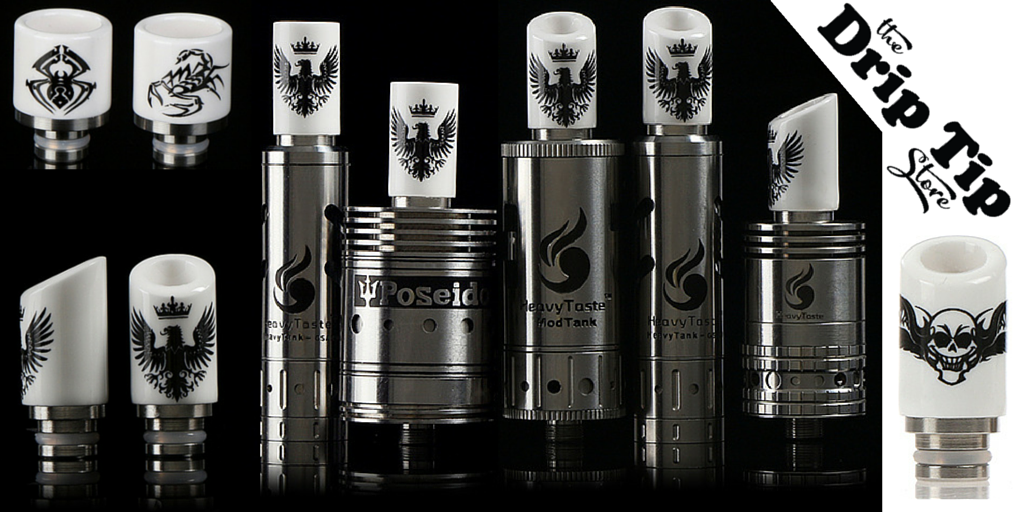 thedriptipstore.com - Ceramic + SS - Eagle, Spider &amp; Scorpion Print Drip Tips #vape #live #ecigs #toronto #vaping