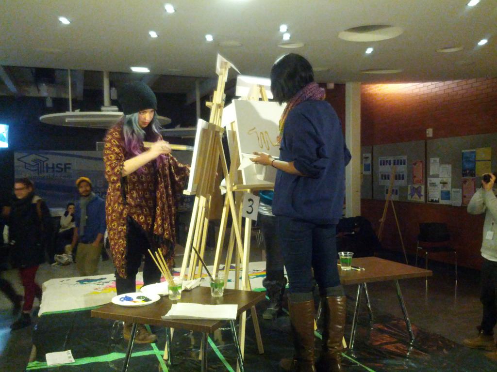 HummPIRG's tweet photo. The first strokes. #ArtBattle2015 #IDefined @JayuCanada @HumberBusiness http://t.co/Keg6wNgJtv