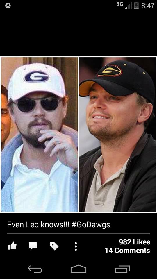 Bulldawgfan's tweet photo. Even Leo Knows #1Dawgs http://t.co/hRbxgseJ2w