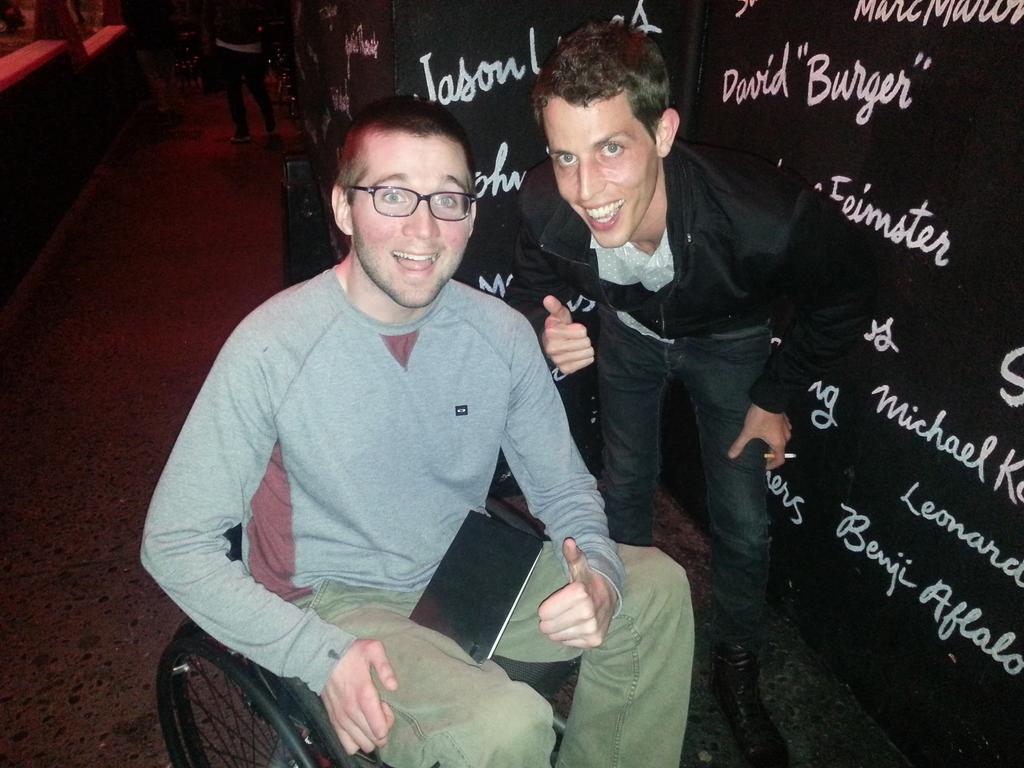 drewleathers's tweet photo. Got an awkward squat out of @TonyHinchcliffe after watching an awesome @KILLTONYpod live. http://t.co/QGrFIxvYSW