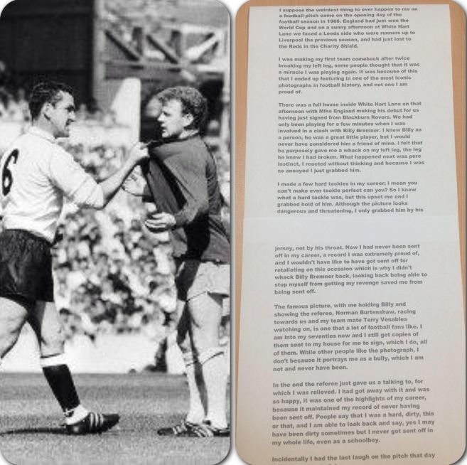 BroadcastMoose's tweet image. 5 years ago I was lucky enough to interview Dave MacKay, this is what he said about the famous Bremner photo