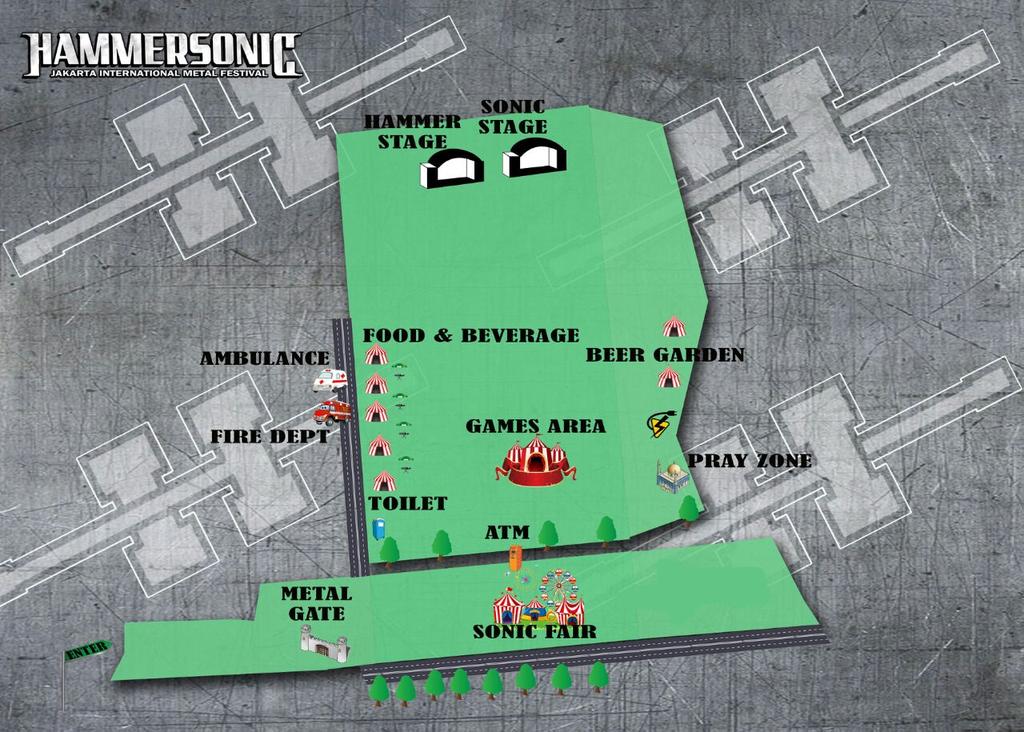Dan ini denah area HAMMERSONIC 2015 di Lapangan D Senayan Jakarta #Hammersonic2015 #magnitude