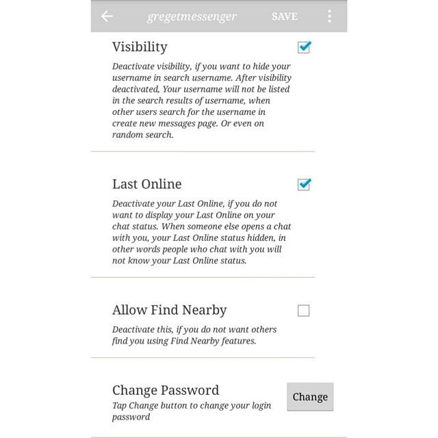 GregetMessenger's tweet photo. Fitur visibility, untuk mengamankan user kamu dari orang asing yang ngga kamu kenal :)
https://t.co/1XPnnsBt9p http://t.co/XEnOQoCC5o