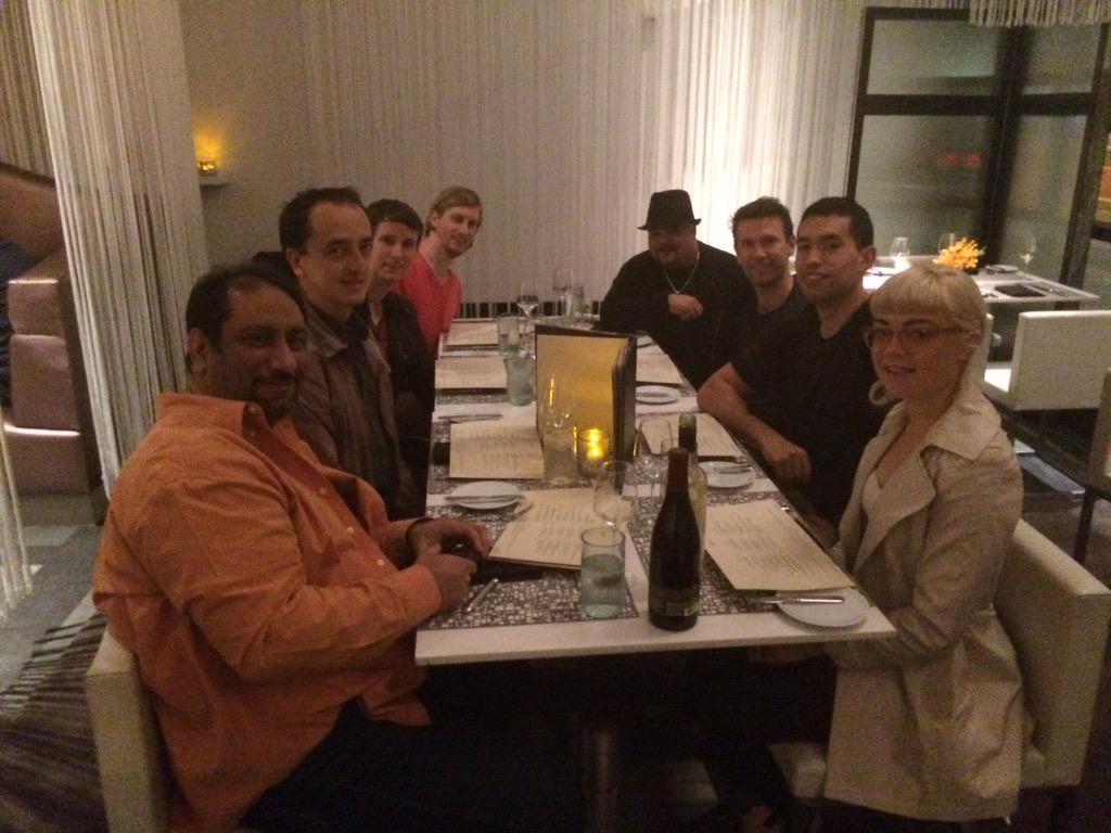 AstoundGaming's tweet photo. The Firelight team and our team out for dinner! http://t.co/qx0etoo4jA