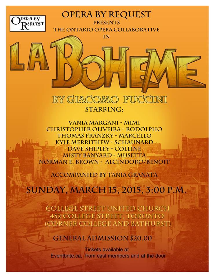 vaniamargani's tweet photo. and show #4 is a matinee March 15! tix are available now @eventbrite ! you don't wanna miss #boheme!! http://t.co/xS4cVIfHtk
