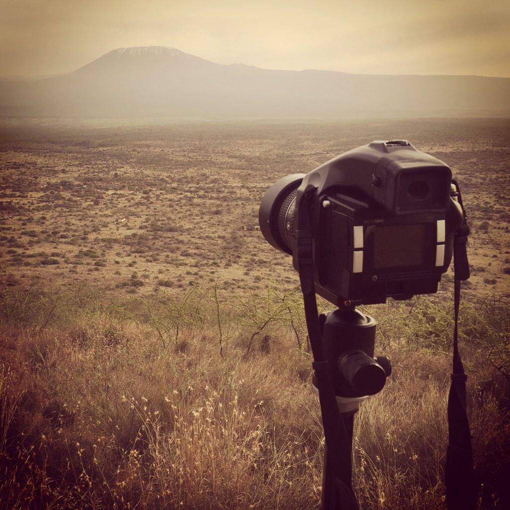 neilthomasphoto's tweet photo. Photographing Kilimanjaro #phaseone #phaseonecamera http://t.co/ID9sAaNbFA