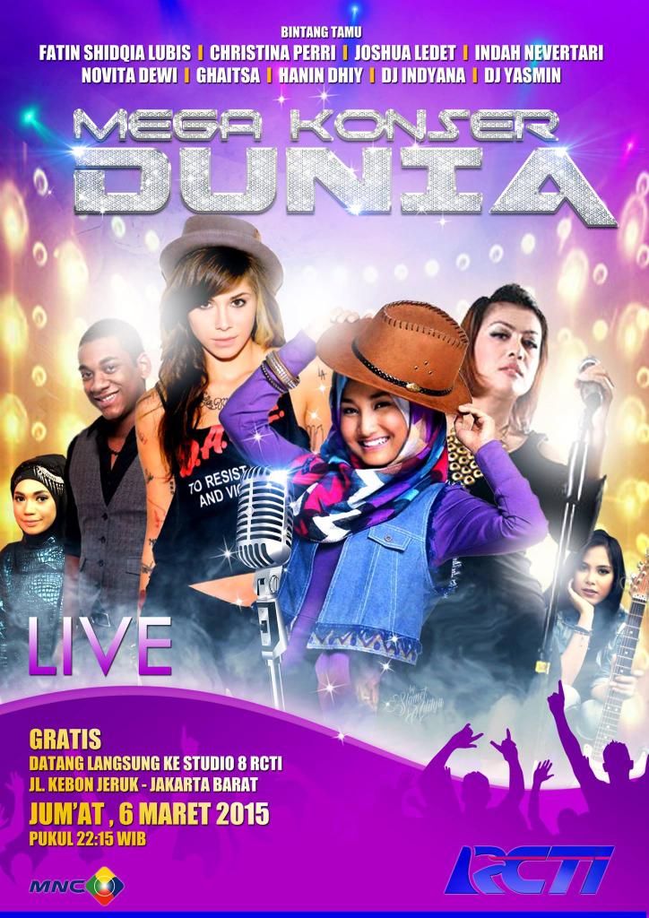 6/3/15 <a href="/FatinSL/">Fatin Shidqia Lubis</a> <a href="/hanindhiya_tys/">Haneen</a> dkk perform di Mega Konser Dunia, Jam 22:15 WIB Live RCTI >> on.fb.me/17MmvQN