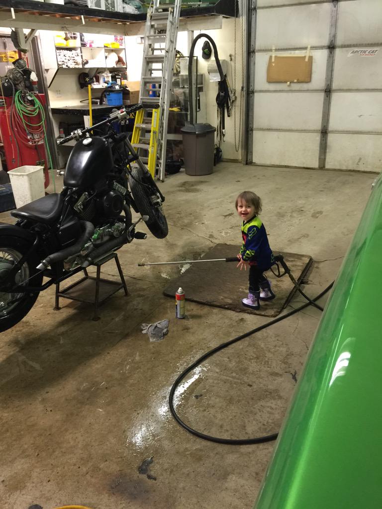 LornelMitchell's tweet photo. My grandauggter's latest ride. Daddy collects vintage trucks cars and motorbikes #athab #alberta #yeg http://t.co/uZIOOjNy2w
