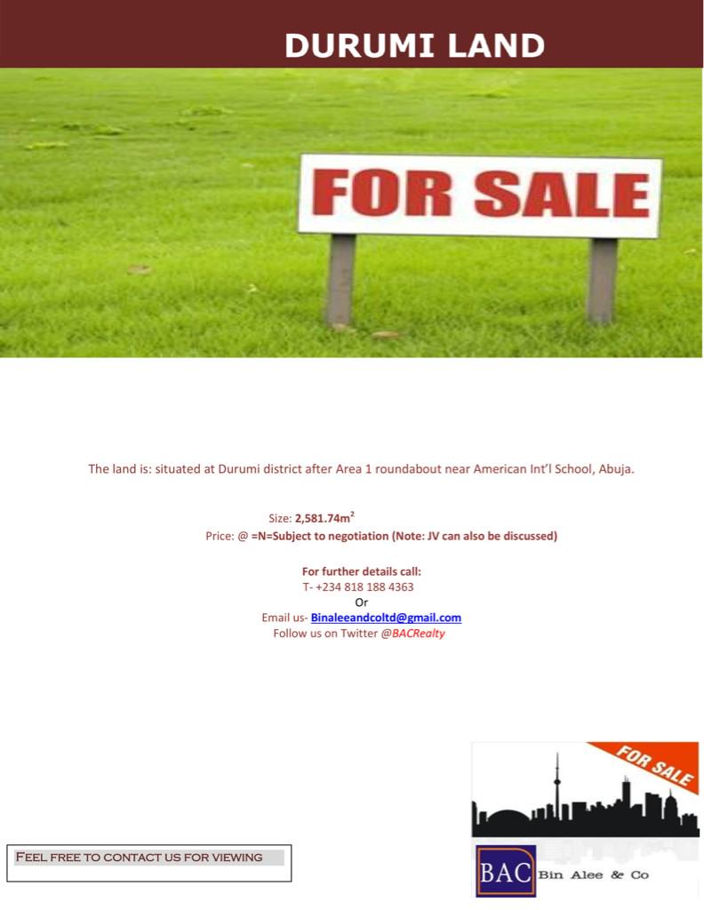 BACRealty's tweet image. Plot of land for sale @ Durumi district, Abuja. For further details kindly open the link below.