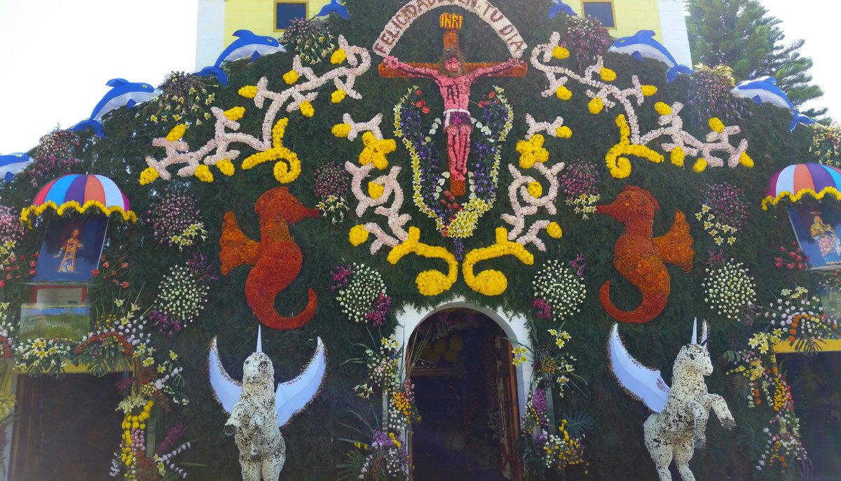 BotFlowerbulbs's tweet photo. Our Sales Manager, Marco Knol, has visited Mexico. He came across a catholic church filled completely with flowers. http://t.co/RSzsyh9iUY