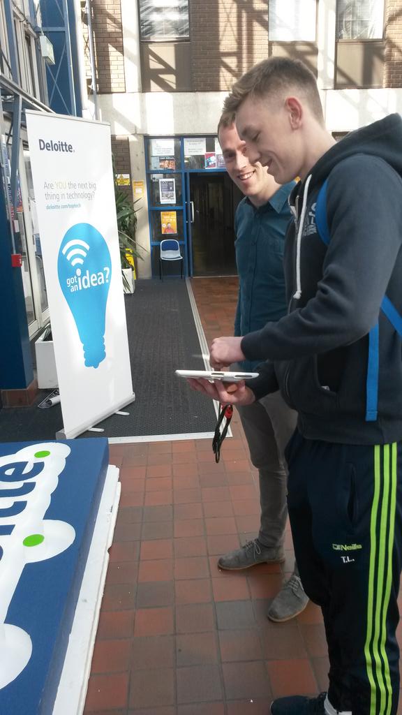 KenCa5ey's tweet photo. @DeloitteIreland's #TopTechTalent information day in full swing in the Henry Grattan! @DublinCityUni @niall_cronin http://t.co/JBUDHH435Y