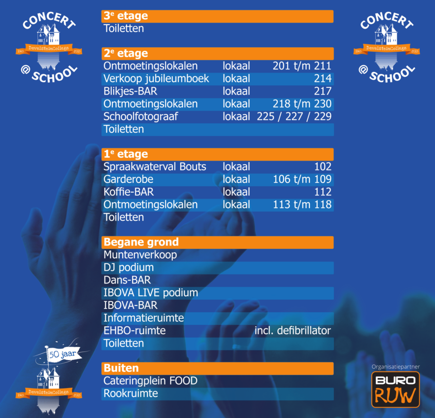 WIE of WAT is WAAR te vinden tijdens #DC50?

Meer informatie via concertatschool.com
