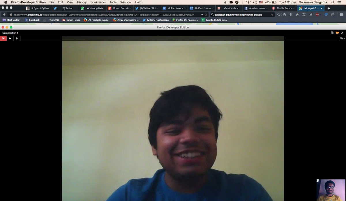 sw4rn4v4's tweet image. #FirefoxHello is AWESOME!