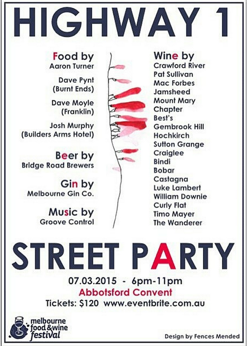 BibendumAU's tweet photo. If you haven't made plans this Sat, check this party. Feat @MacForbesWines #Lambert, @jamsheedwines et al. #mfwf2015 http://t.co/6HcHrpWi2Z