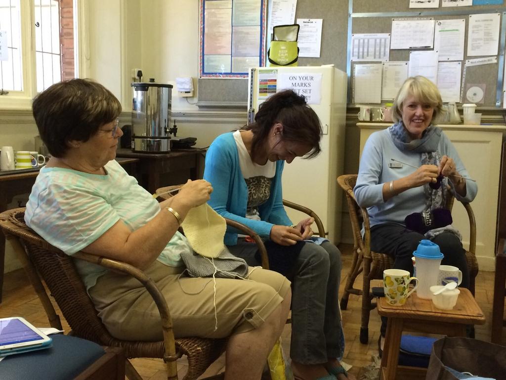 JenniGarnett's tweet photo. @Russell_High staff knitting up a storm in their tea breaks!@CellC @67Blankets #Believe #EPIC #67Blankets http://t.co/CQqswmxEN2