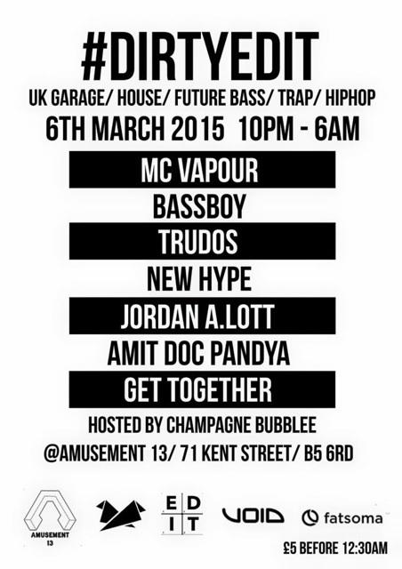 TrudosSound's tweet photo. This Friday @Amusement13 w/ @OriginalVapour @BassBoyUKP @ChampBubblee @gvanhellsingh @mangashaanti
#DirtyEdit http://t.co/KmSWTFp8jg