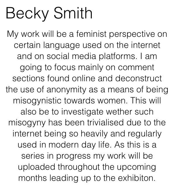 2015lux's tweet photo. Becky Smith's plans for her photography project @BBroodbakker #feminism #contemporaryart #socialmedia #degreeshow http://t.co/88pafWxFsq