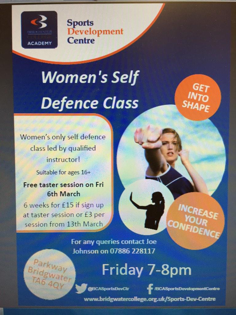BCASportsDevCtr's tweet photo. Women's self-defence FREE taster session on Friday evening 7-8pm in the sports hall! http://t.co/FCtpprzpZR