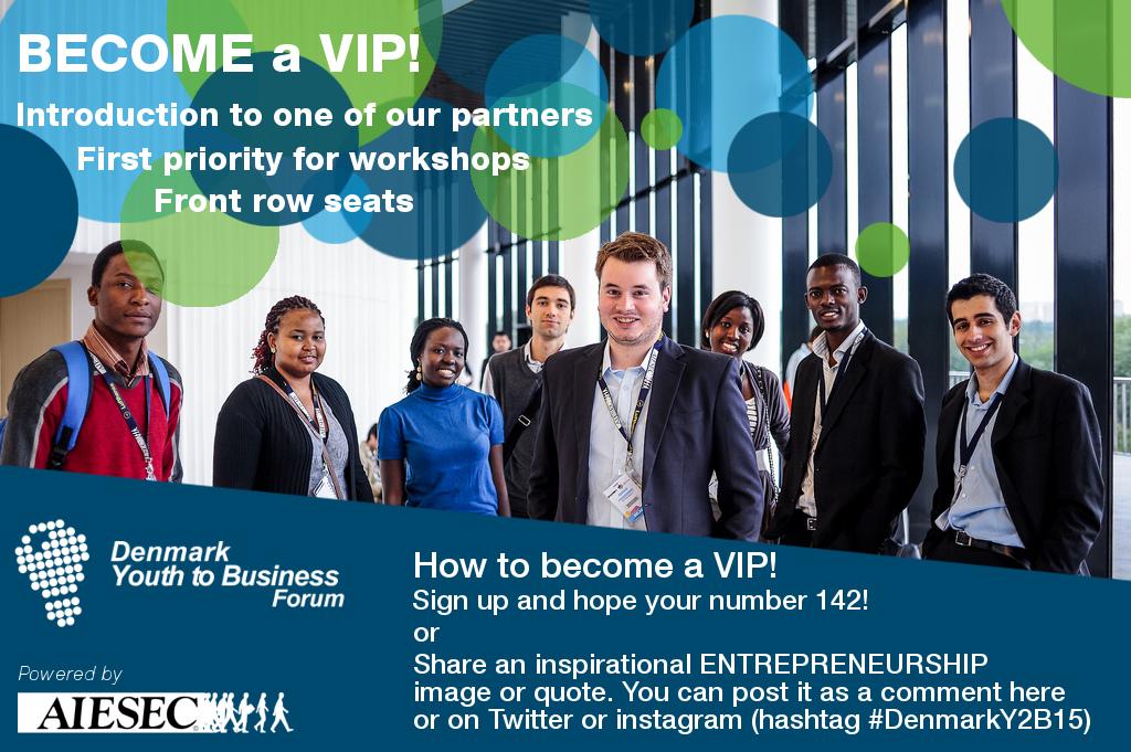 DenmarkY2B's tweet image. Win VIP tickets for Y2B: sign up now for a lucky number, or share your thought on entrepreneurship! #DenmarkY2B15