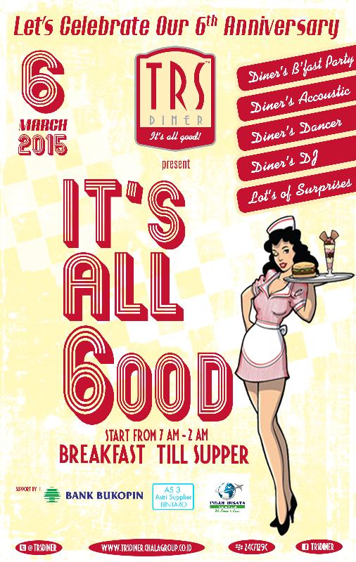 Let's Celebrate Our 6th Anniversary On Friday, 6th March 2015 start from 7am-2am, Breakfast 'till Supper!