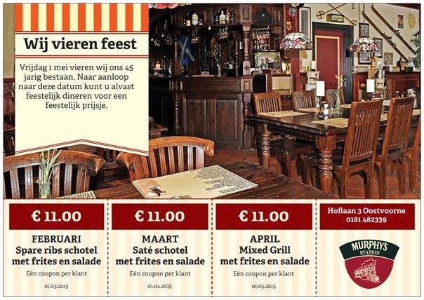 murphysstation's tweet image. Gezellig uit eten voor een feestelijk prijsje!