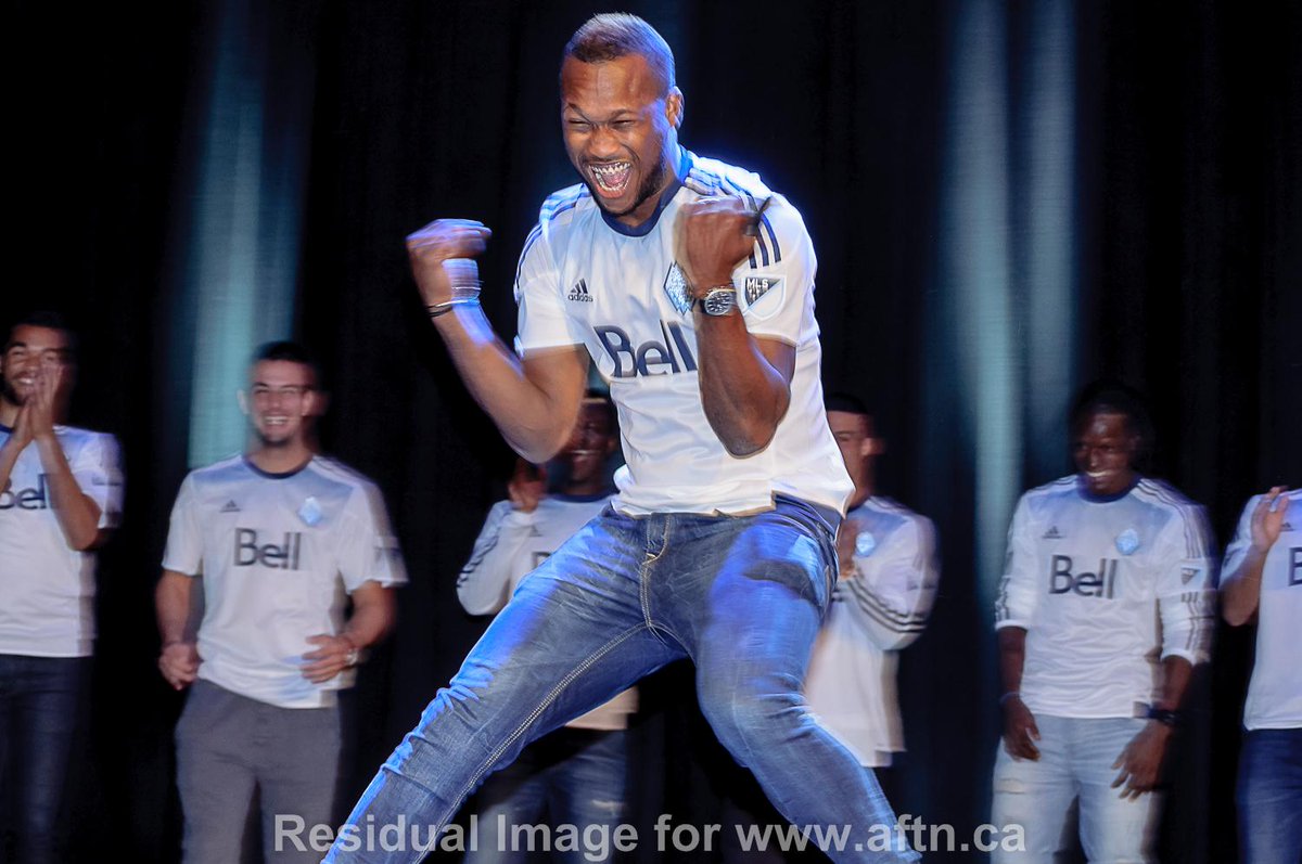 residualimage's tweet image. .@kwaston88 Doing his goal celebration at the Whitecaps Jersey Launch Party 

#VWFC