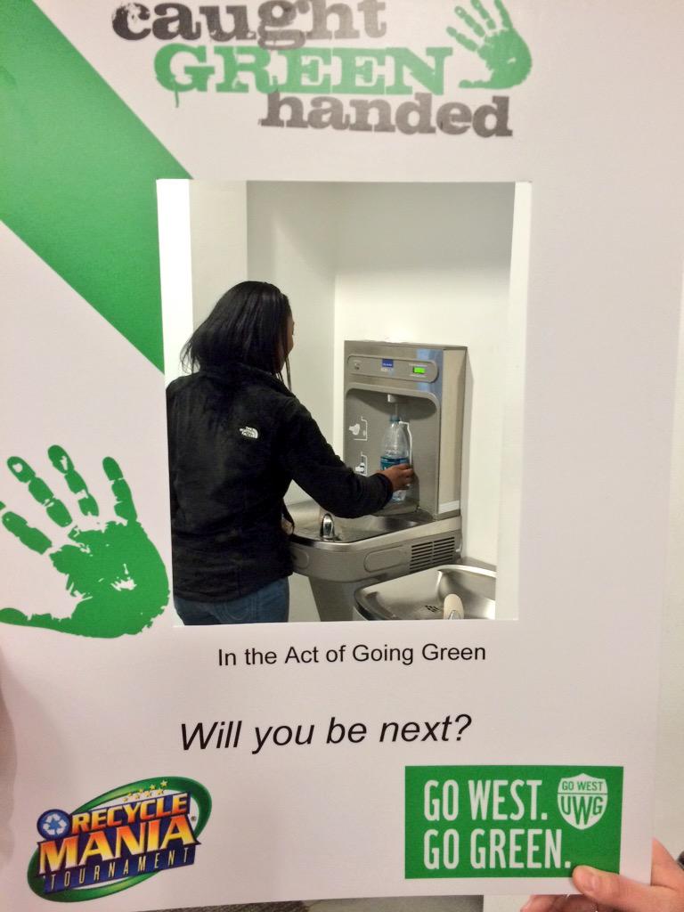 GoWestGoGreen's tweet photo. Ashley and Parker were #CaughtGreenHanded yesterday reusing their water bottles ♻️ http://t.co/QbCGnRfmFG