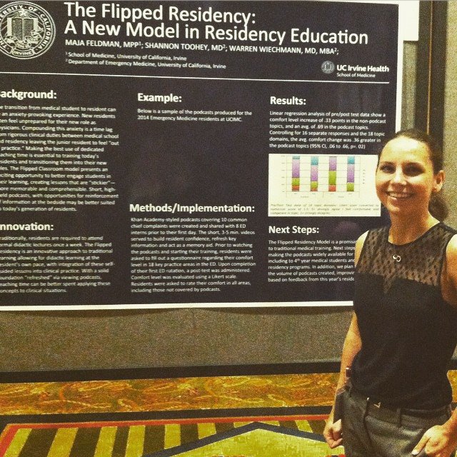 MajaFeldman's tweet photo. Introducing UCI's innovative flipped residency training. Check us out at station 9! Lets talk. #AAEM15 http://t.co/Tq9EqBHCZC