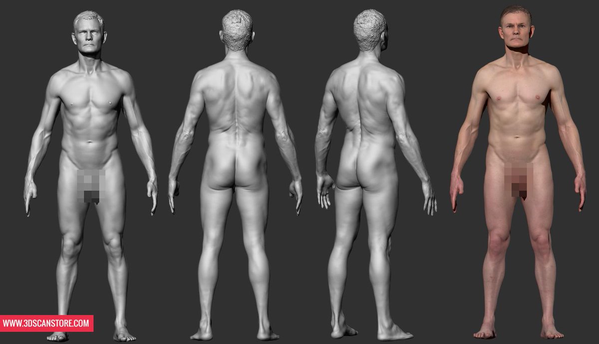 Ten24 Digital Capture On Twitter Full Body Nude Male Anatomy Reference Scan...