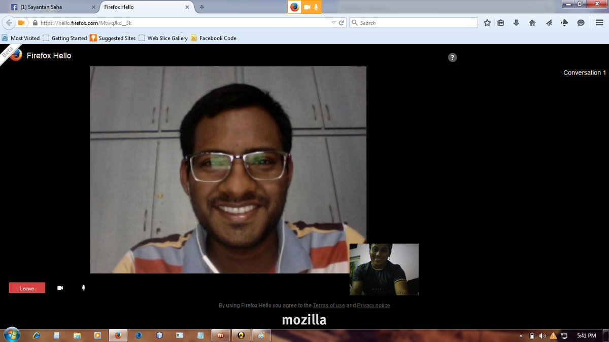 saynn_s's tweet image. “Just connected with @vineelreddy using #FirefoxHello! 

 #firefoxstudents