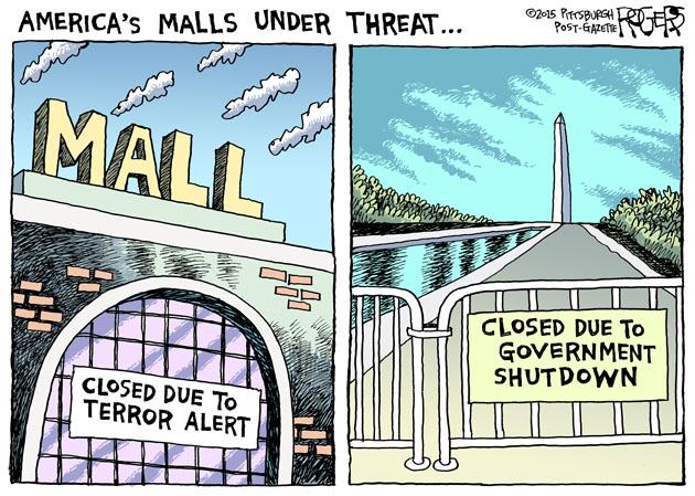 Rob Rogers On Twitter America S Malls Cartoon Http T Co Tx25s489qb Gop Shutdown Terrorism Mallofamerica Http T Co Xq3clxhqqk