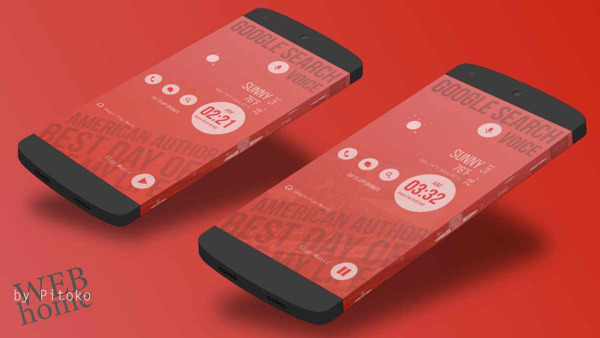MyColorScreen's tweet image. A beautiful, vibrant red setup! Screen of the Day &quot;Web home&quot; by Pitoko/David mycolorscreen.com/2015/02/28/web…