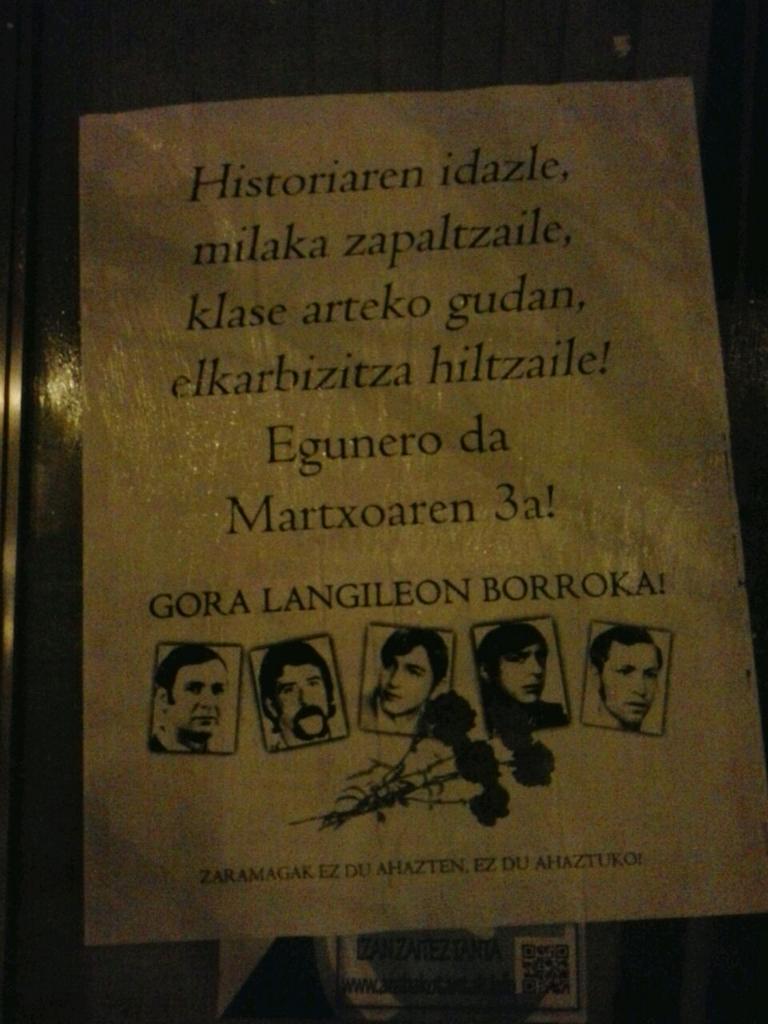 ...egunero da martxoaren 3a! #GoraLangileonBorroka