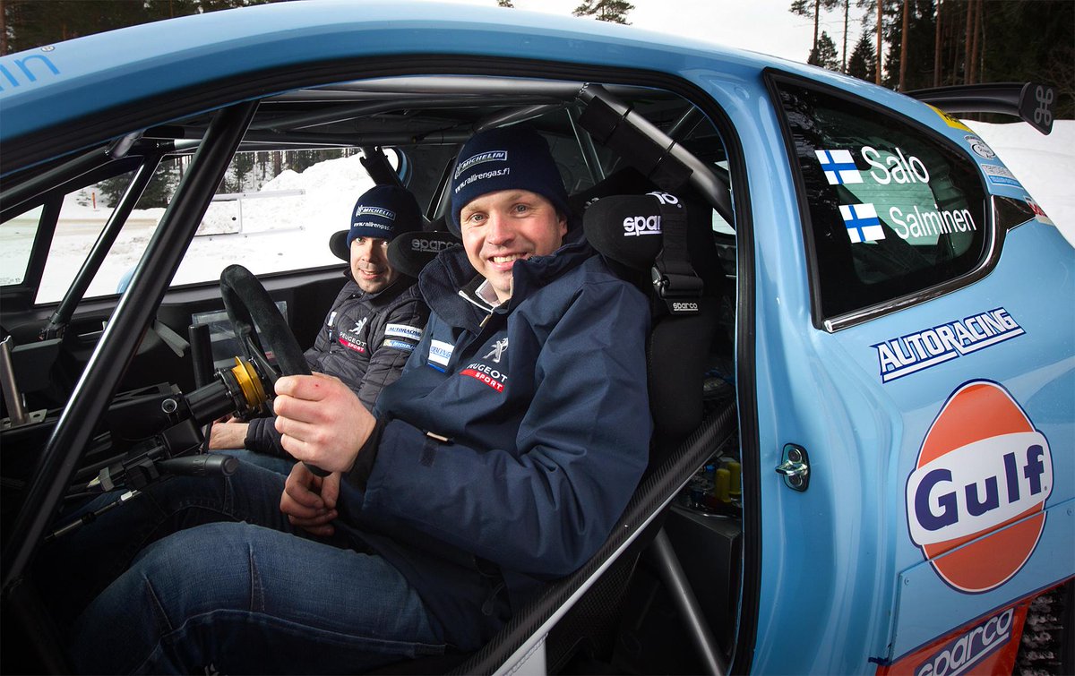Juha Salo tähtää hattutemppuun Seinäjoella: rallism.fi/42504.html <a href="/saloracing/">Saloracing</a> #rallism #smpohjanmaaralli