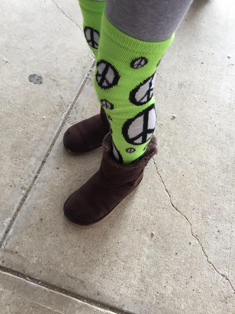 CelebrateRES's tweet photo. Silly Sock day at RES...#readacrossamerica, #thesillierthebetter http://t.co/igo1vSpkNI
