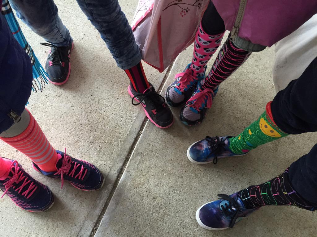 CelebrateRES's tweet photo. Silly Sock day at RES...#readacrossamerica, #thesillierthebetter http://t.co/igo1vSpkNI