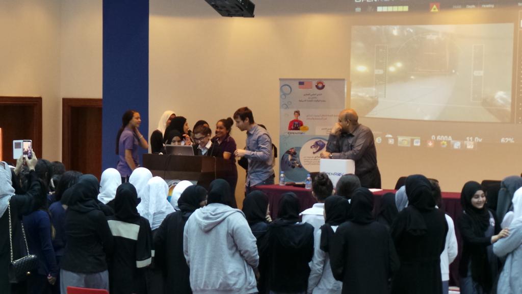 It was extremely rewarding presenting to 70+ #Qatari students today.  These young women have tremendous potential