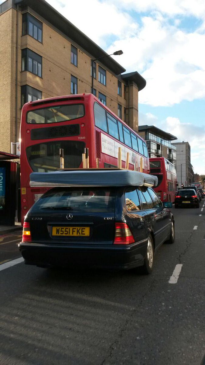 this is surely a cheap way to #move home in #London, one has to hope it does rain (It never rains in London anyway)