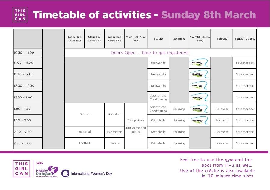 FREE sport &amp; exercise this Sunday for women as part of <a href="/Sport_England/">Sport England</a> #ThisGirlCan &amp; #IWD2015 healthydarlington.co.uk/dolphinevents